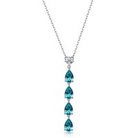 Collier Brosway Femme FANCY - AQUA GREEN in Argent Cubic Zirconia FAG04
